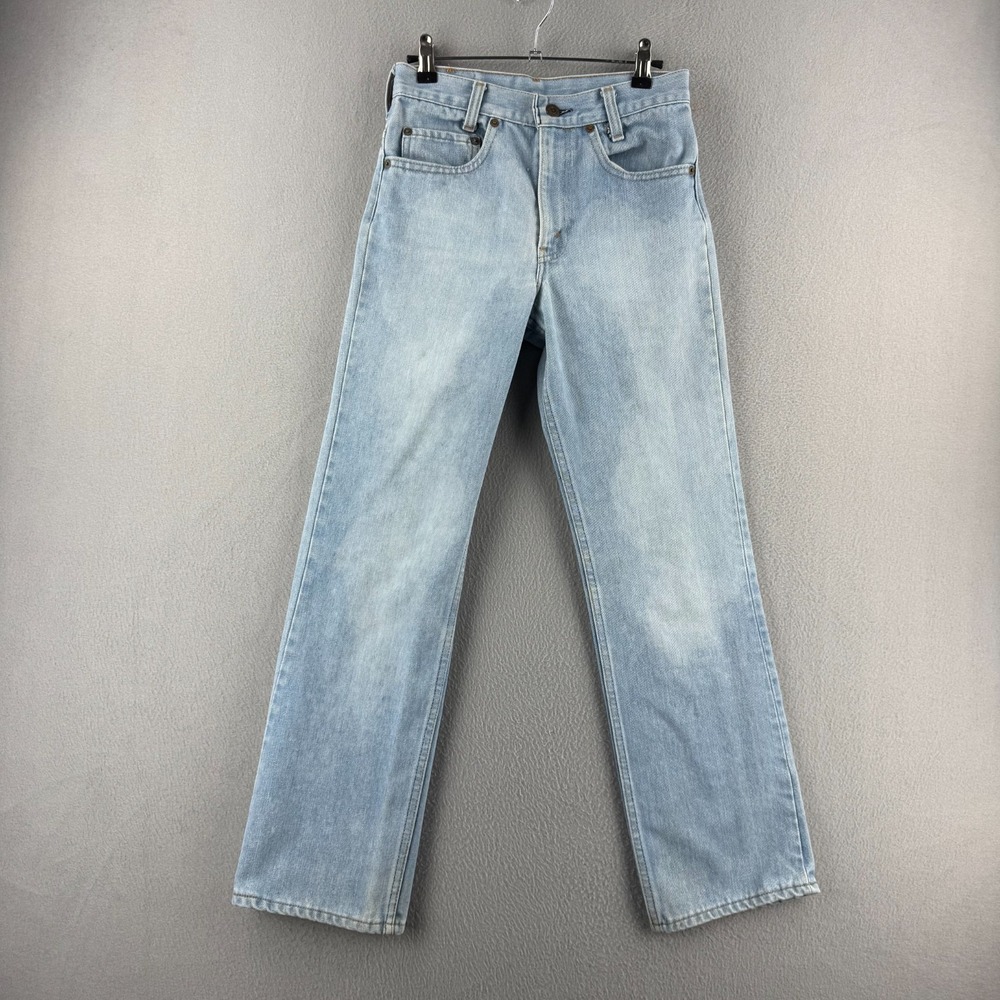 Vintage Levis Jeans Womens 26x29 Lightwash Blue Denim 80s 717 Straight Leg USA